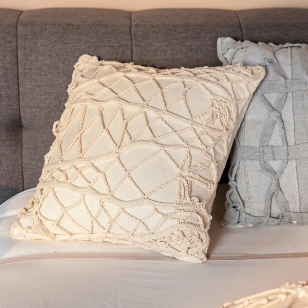 Capa de Almofada Crochê Orgânico