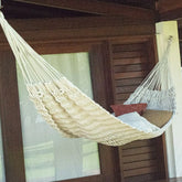 Rede de Descanso Solteiro  Entrançada de Corda Cru