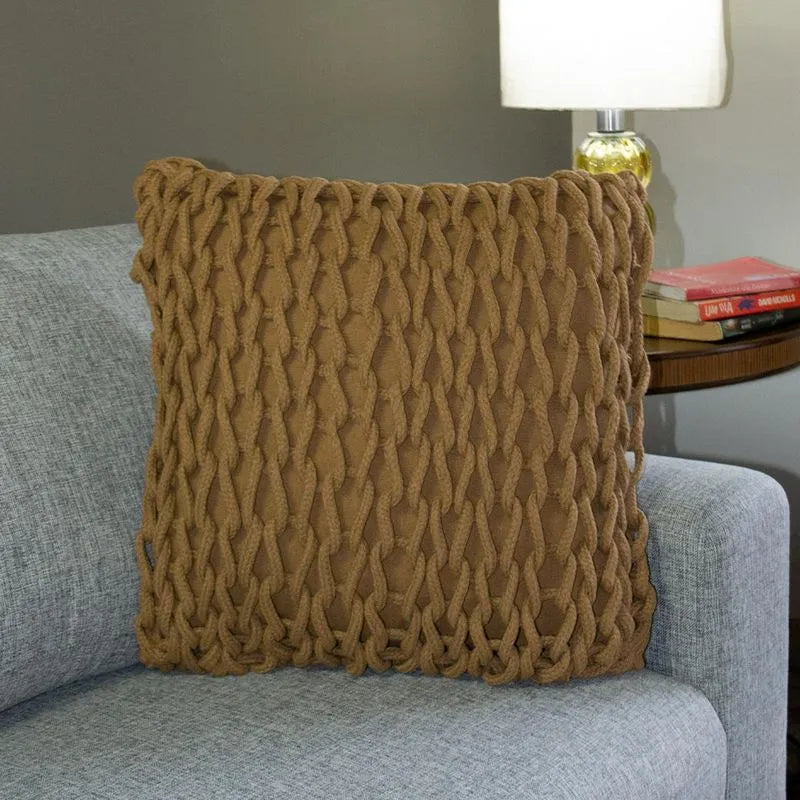 Capa de Almofada Ponto Crochê