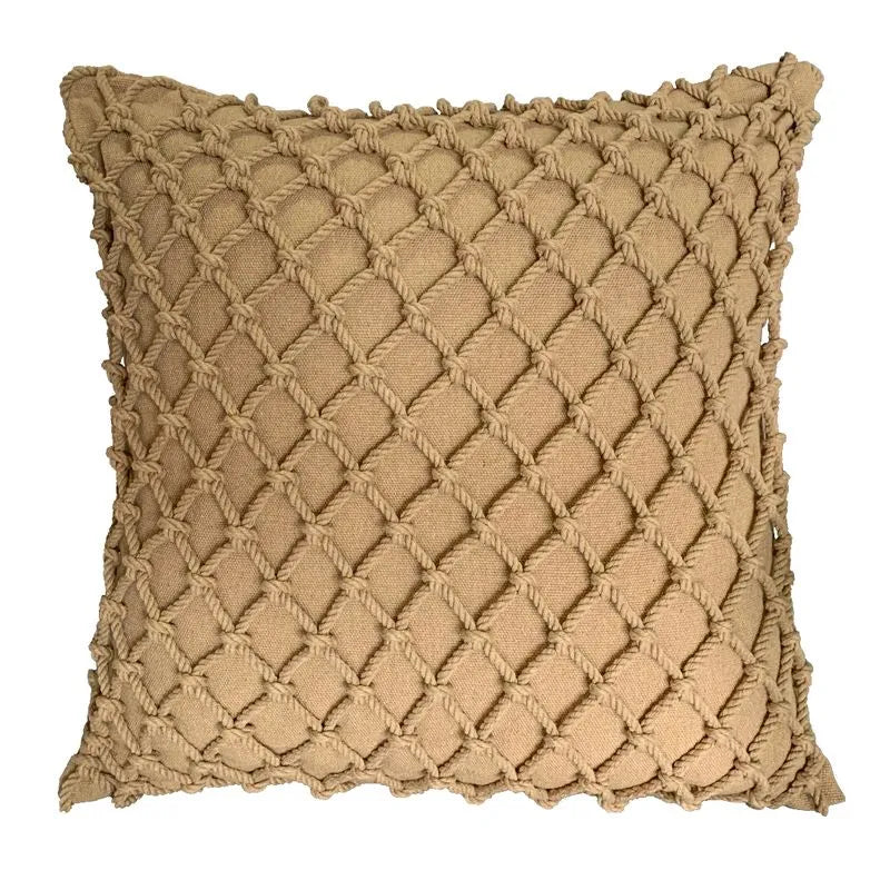 Capa de almofada Macramê com Corda