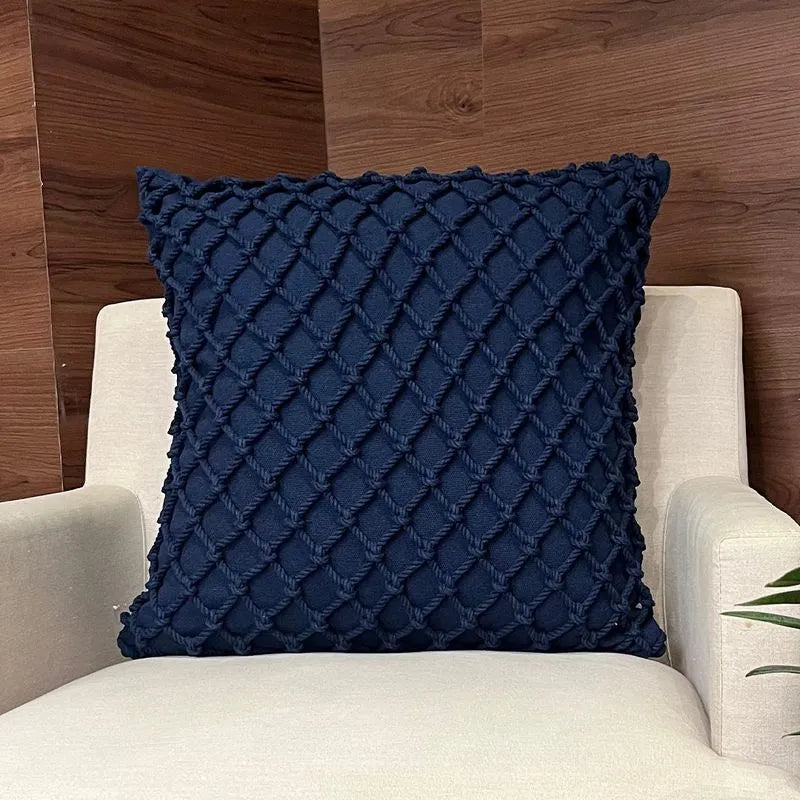 Capa de Almofada Macramê com Corda