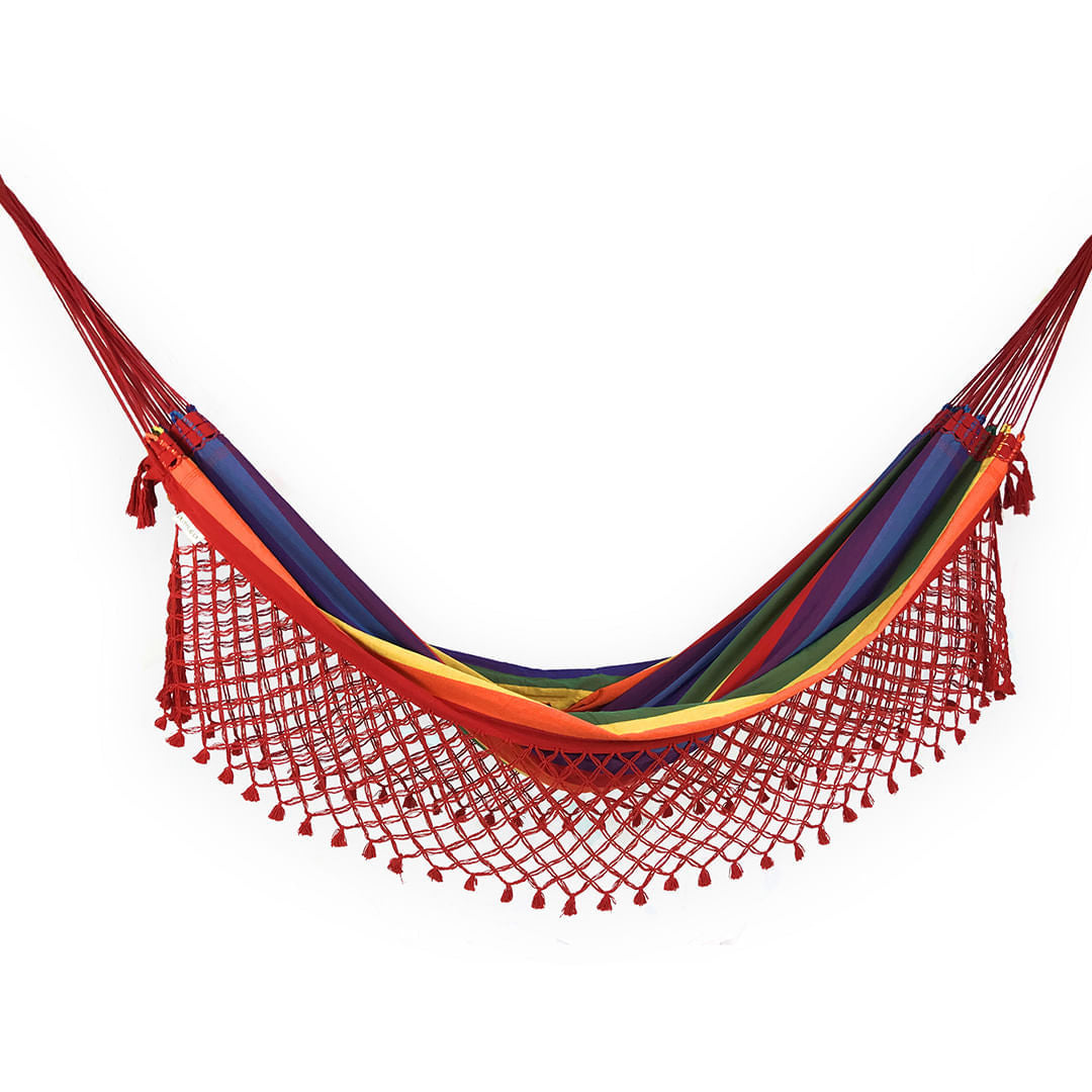 Rede de Descanso Solteiro Arco-Íris