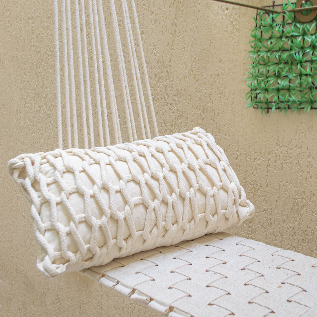 Capa de Almofada Ponto Crochê