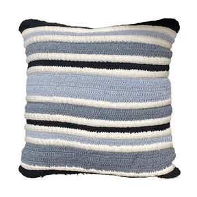 Capa  de Almofada Listras Crochê