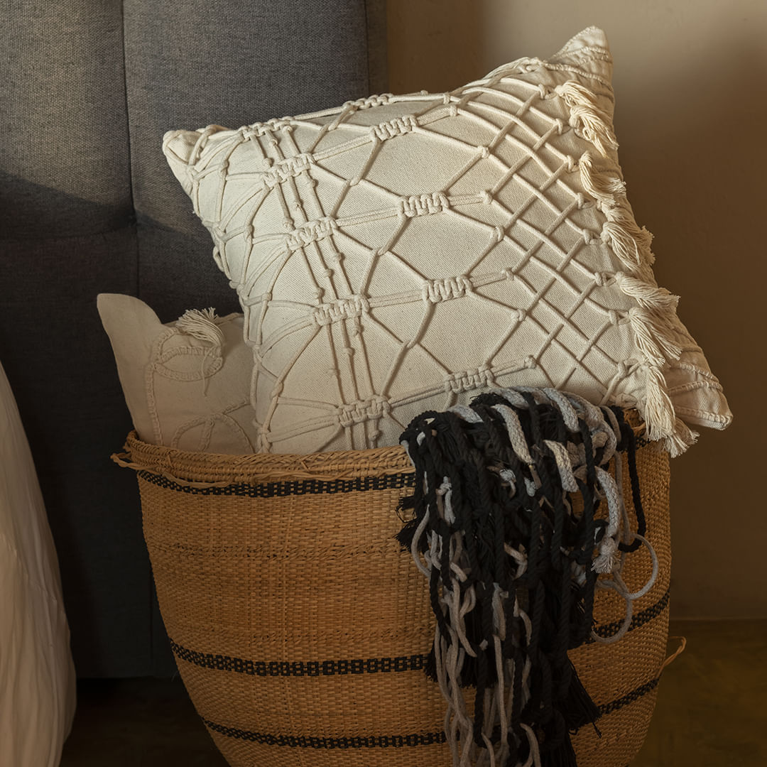 Capa de Almofada Mix Macramê