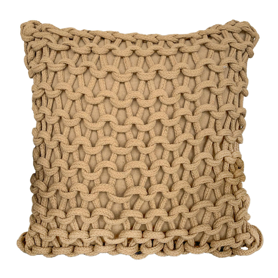 Capa de Almofada Ponto Crochê Corrente