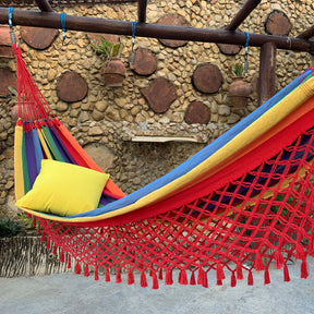 Rede de Descanso Solteiro Arco-Íris