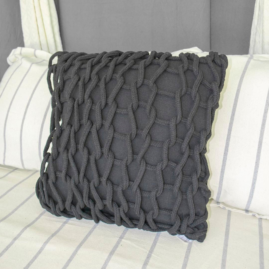 Capa de Almofada Ponto Crochê