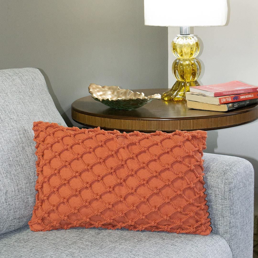 Capa de almofada Macramê com Corda