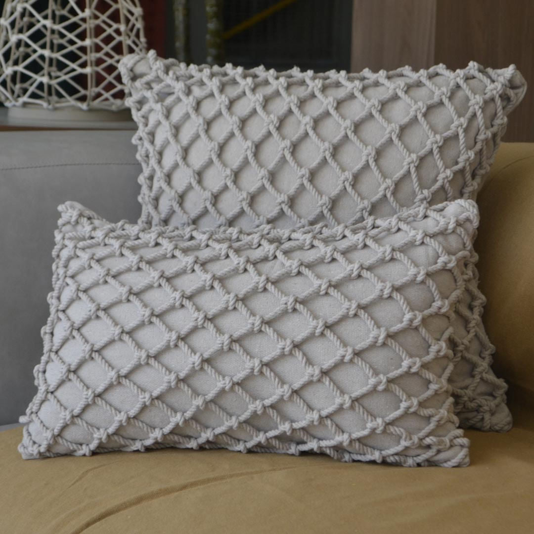Capa de almofada Macramê com Corda